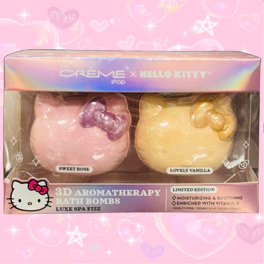 The Creme Shop x Sanrio Hello Kitty Wonder Fizz Aromatherapy Bath Bomb Duo